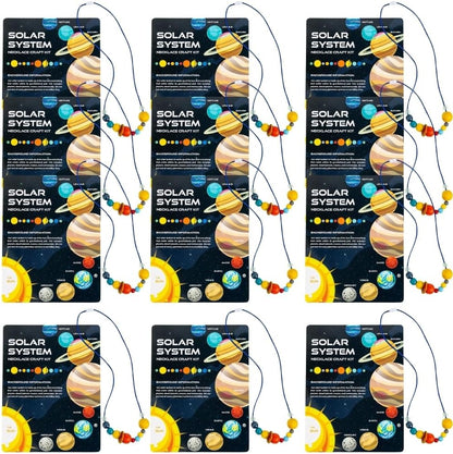 Fun Express Solar System Beaded Necklace Craft Kit - Makes 12