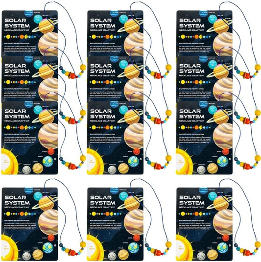 Fun Express Solar System Beaded Necklace Craft Kit - Makes 12