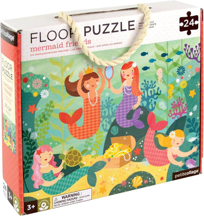 Petit Collage Floor Puzzle, Our World, 24-Pieces – Large Puzzle for Kids, Completed Map Puzzle Measures 18” x 24” – Makes a Great Gift Idea for Ages 3+