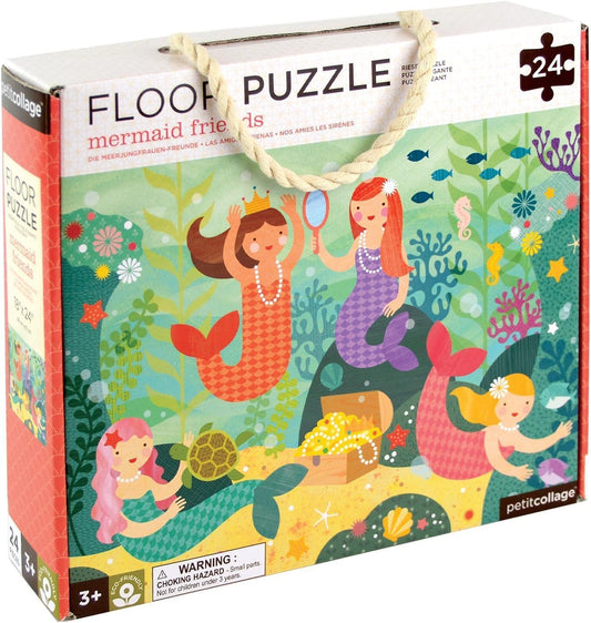 Petit Collage Floor Puzzle, Our World, 24-Pieces – Large Puzzle for Kids, Completed Map Puzzle Measures 18” x 24” – Makes a Great Gift Idea for Ages 3+
