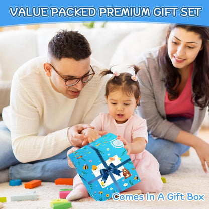 Wooden Activity Cube | Montessori Toys for 1 2 3 Year Old Toddlers | One Year Old 1st First Birthday Gift | Educational Toys for 12+ Months Baby Boys Girls | Bonus Sorting & Stacking Game (Pink)