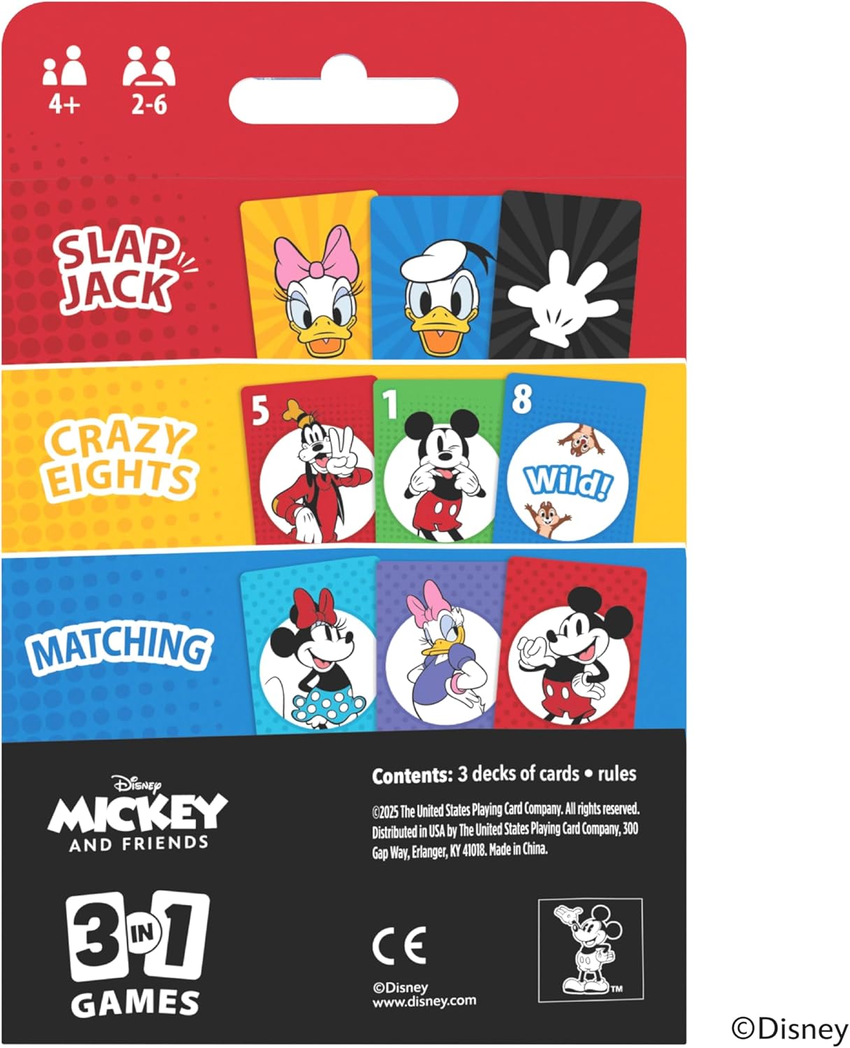 Bicycle Disney and Pixar 3-in-1 Card Games, Old Maid, Go Fish & Memory, Featuring Toy Story, Finding Nemo & Inside Out Characters, Kids Card Games Ages 4+, Family Games for 2-6 Players