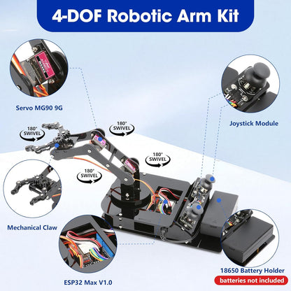 Biped Robot Kit STEM Toys Science Kit for Kids, Bionic Bipedal Robotics Programmable Coding Crafts Set for Arduino ESP32, Birthday Gift for Age 8-12 Boys Girls Teens