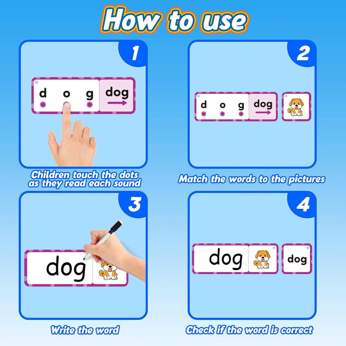 Kasfalci Blends & Digraphs Cards,Phonics Games,Speech Therapy Toys for Toddlers Kids,Learn to Read,Spelling Reading Learning Sight Word Games,kindergarten Preschool Learning Activities,Educational Toy