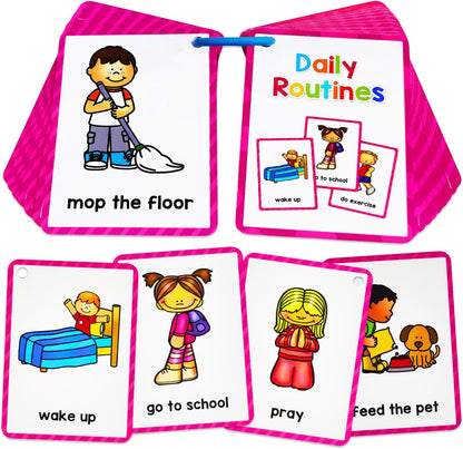 Learning Flashcards Number, 28 Different Number Educational Cards, Social Learning Card for Kids