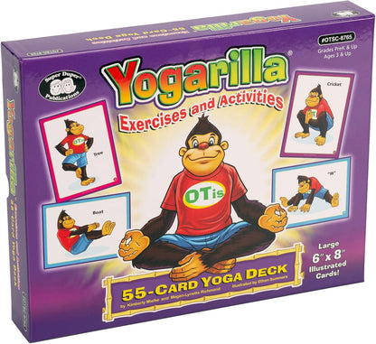 Super Duper Publications | Yogarilla® Exercise and Activities Yoga Fun Deck | Occupational Therapy Flash Cards | Core Strength and Balance Training | Educational Learning Resources or Children
