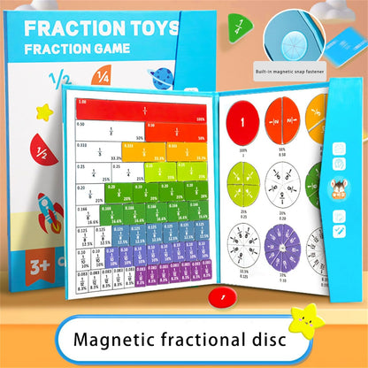 Fraction Tiles & Circles Learning Puzzle Game Set for Preschool Math Manipulatives Educational Tool Addition and Subtraction Demonstrator