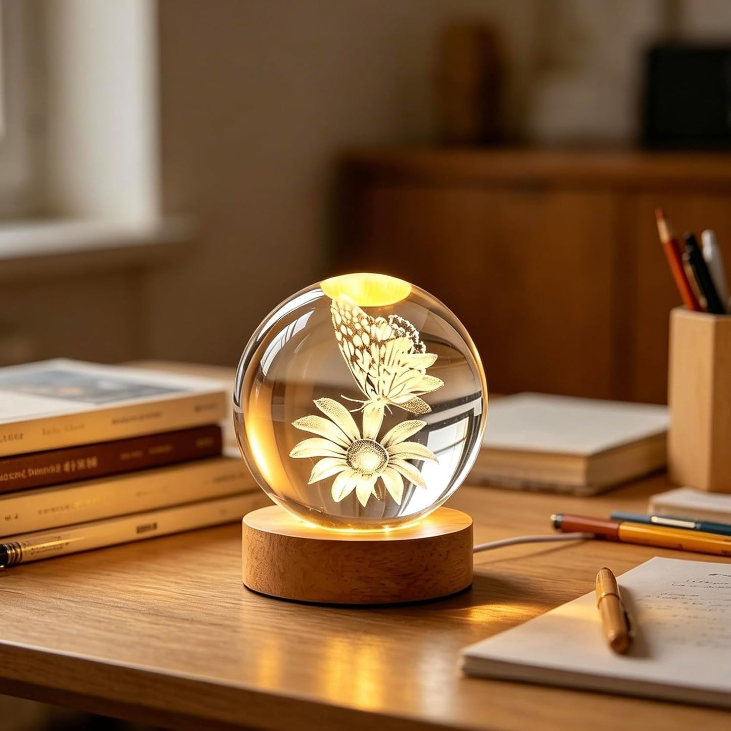 3D Solar System Crystal Ball, 2.4in Universe Gifts Decorative Quartz Glass Ball, Space Laser Engraved Model Astronomy Decor, Physics Display Sculpture Home Decor Crafts for Friends Mom Women Boys