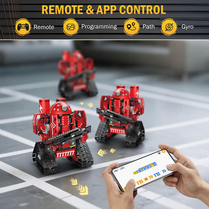 STEM Robot Building Kit with Remote Control for Boys Age 6-13, Coding Robotic Technic Toys Birthday Gifts for Kids, 5 in 1 Science Kit Robotic Models with 539 Pieces