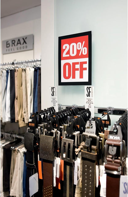 Durable Duraframe Self Adhesive Magnetic Sign Holder in Half Letter-Size 5.5" x 8.5" Inches - Black Frame - Pack of 2