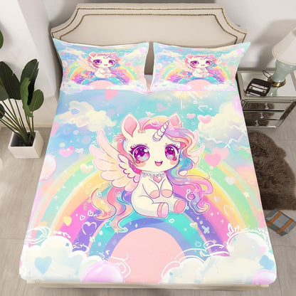 Drum Kit Fitted Sheet,Full Size Rock Music Collections Musical Instruments Theme,Soft Decorative Fabric Bedding Deep Pocket for Children Teens Young Boys Girls,with 2 Pillowcases