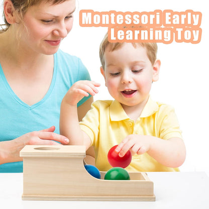 Busy edition Montessori Toys for Babies 6-12 Months Object Permanence Box Wooden Ball Drop Toy Play for 6 Month 1 2 3 Year Old Toddlers Infant Early Age Toy