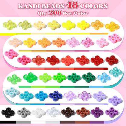 Umikk 10,000 Pcs Pony Beads, 30 Assorted Colored Beads for Bracelets Making Hair Braiding Kandi Friendship Bracelet Bead for Craft Jewelry Making Christmas Gifts (5.73LB, Boxed)