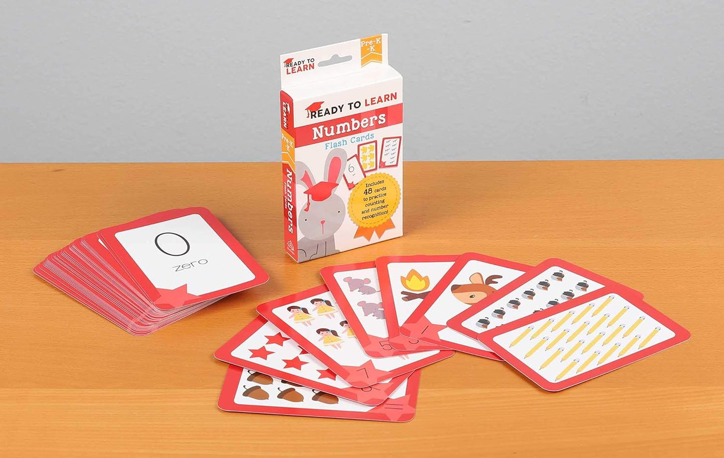 Ready to Learn: Pre-K-K Numbers Flash Cards: Includes 48 Cards to Practice Counting and Number Recognition!