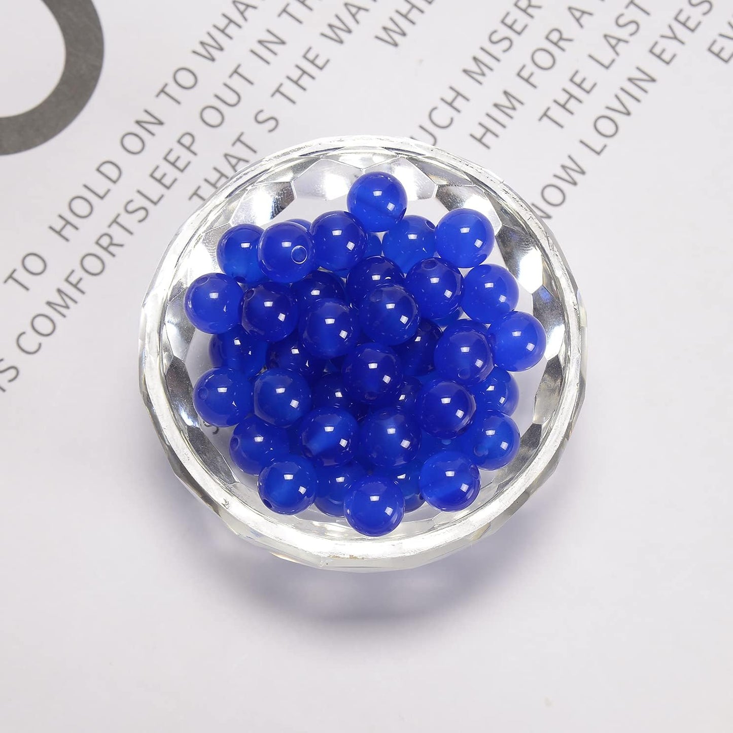 NCB 100pcs Original Natural Stone Beads Gemstone Round Loose Beads 6mm 8mm 10mm (Blue Aventurine, 6mm 100Beads) - Colors B
