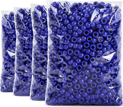 Praisebank 4000pcs Dark Green Pony Beads for Jewelry Making, Crafts, Hair Braids