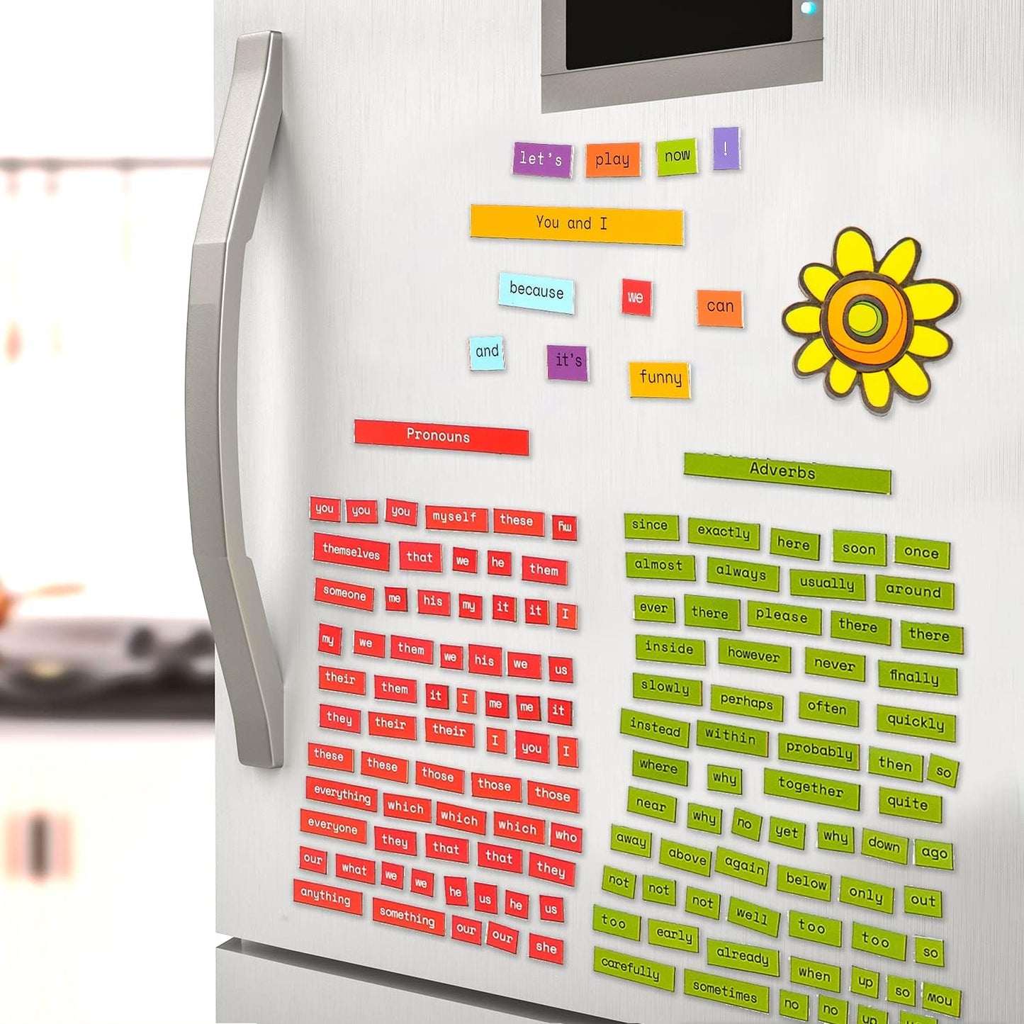 1047 PCS Poetry Magnets for Kids - Magnetic Sight Words, Refrigerator Fridge Magnets for Kids, Word Magnet for Fridge, Sentence Building, Sentence Magnet to Write Poems, Stories - Simply Magic
