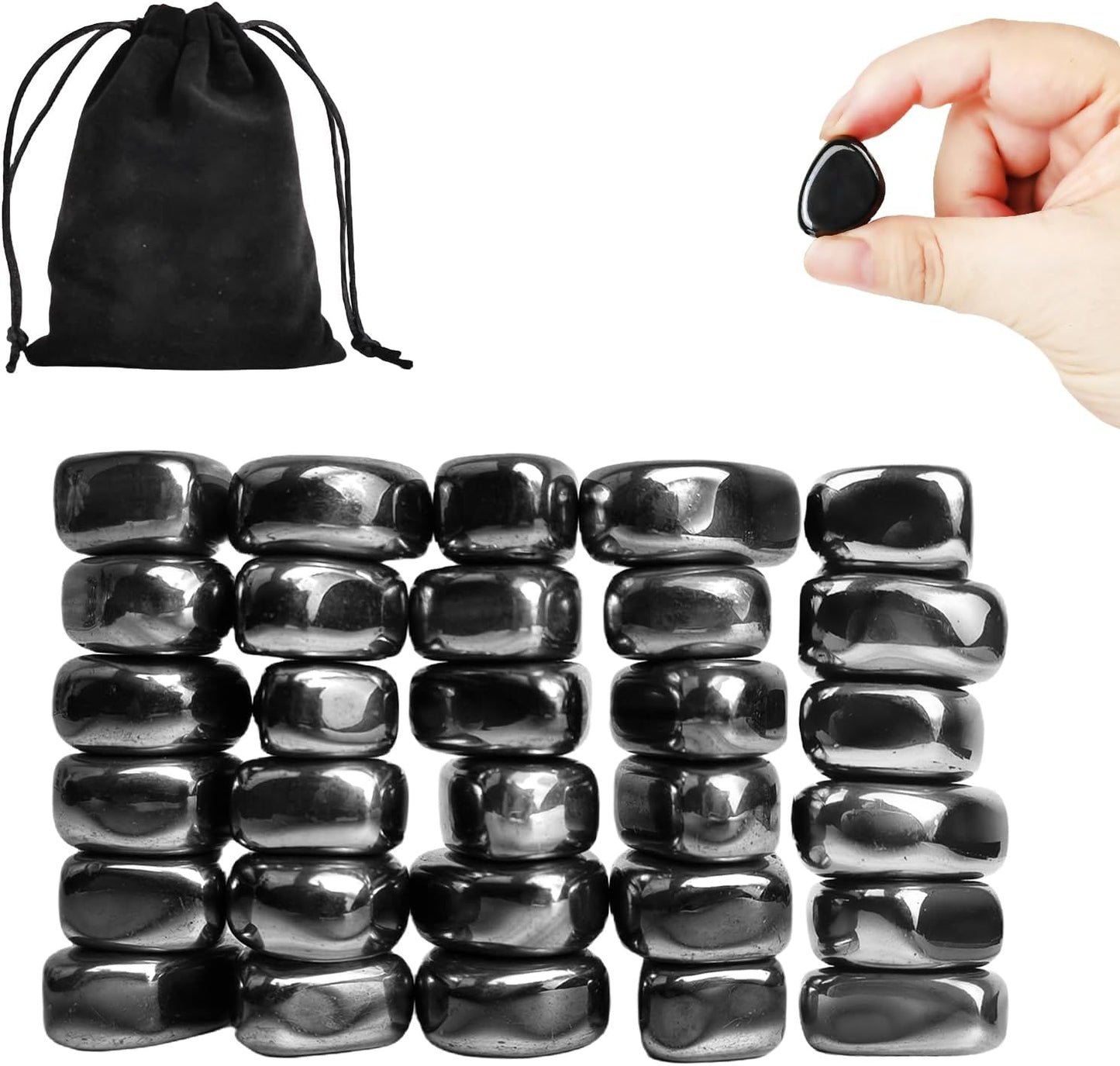 30 Pcs Large Fridge Magnets, Hematite Magnet Fidget kit, Irregular Refrigerator Magnets for Kitchen, DIY Educational Science Kit for Wall Stickers, Magnetic Fidget Toy for whiteboard (Black)