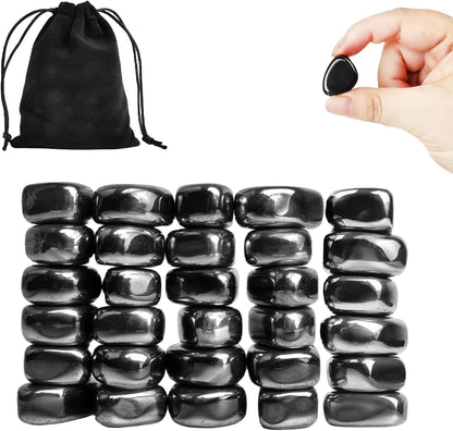 30 Pcs Large Fridge Magnets, Hematite Magnet Fidget kit, Irregular Refrigerator Magnets for Kitchen, DIY Educational Science Kit for Wall Stickers, Magnetic Fidget Toy for whiteboard (Black)