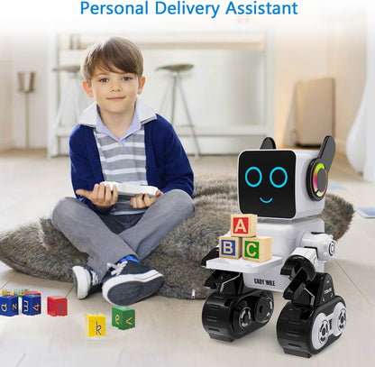 okk Robot Toy for Kids, Smart RC Robots for Kids with Touch and Sound Control Robotics Intelligent Programmable, Robot Toy with Walking Dancing Singing Talking Transfering Items for Boys Girls (White)