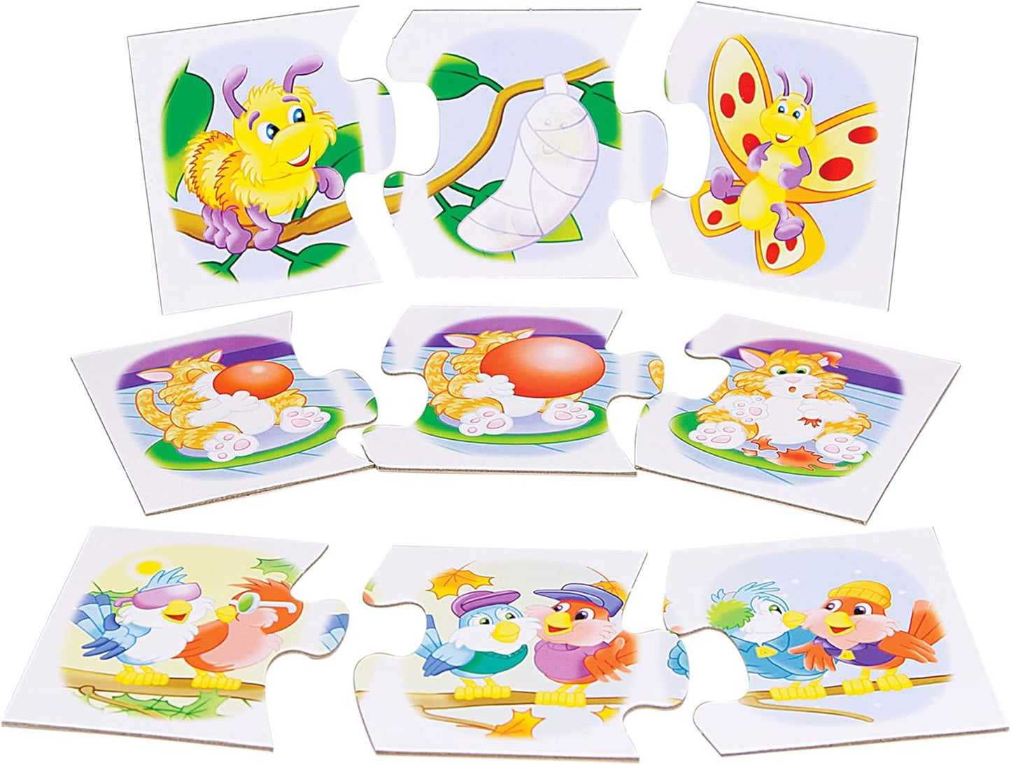 Carson Dellosa What Happens Next? Pre-Reading Puzzle Game Set, Colorful 3-Scene Picture Sequencing Phonics Game with 14 3-Scene Puzzles, Ages 4+ (42 pc)