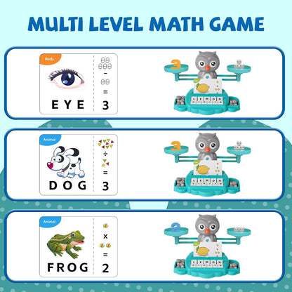 Snugzy Dinosaur Balance Counting Toys Math Game Montessori Toys Learning Games for Kids Educational Toy Gifts for Boys Girls Age 5-7
