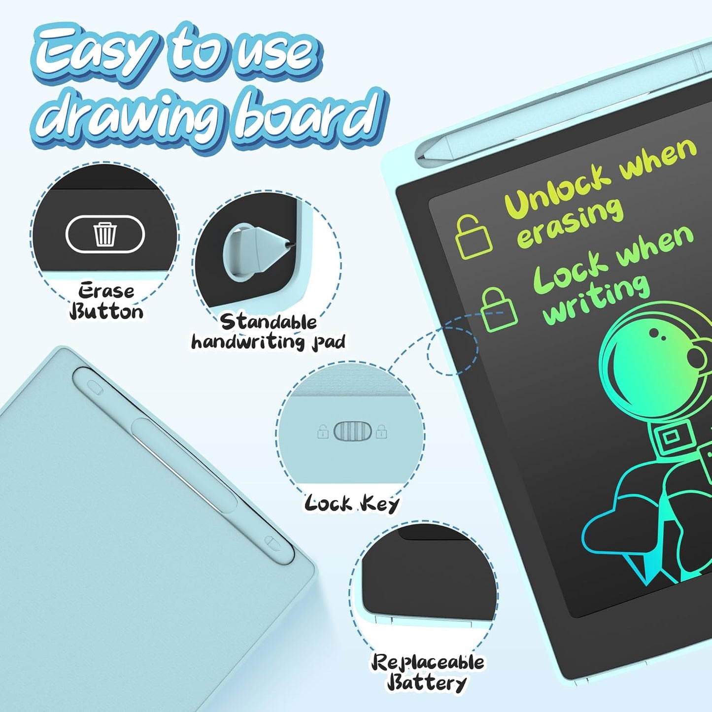 3 Pack LCD Writing Tablet, Colorful Toddler Drawing Tablet Doodle Board for Kids, Erasable Reusable Electronic Drawing Pad, LEYAOYAO Educational and Learning Toy for 3-6 Years Old Boy and Girl