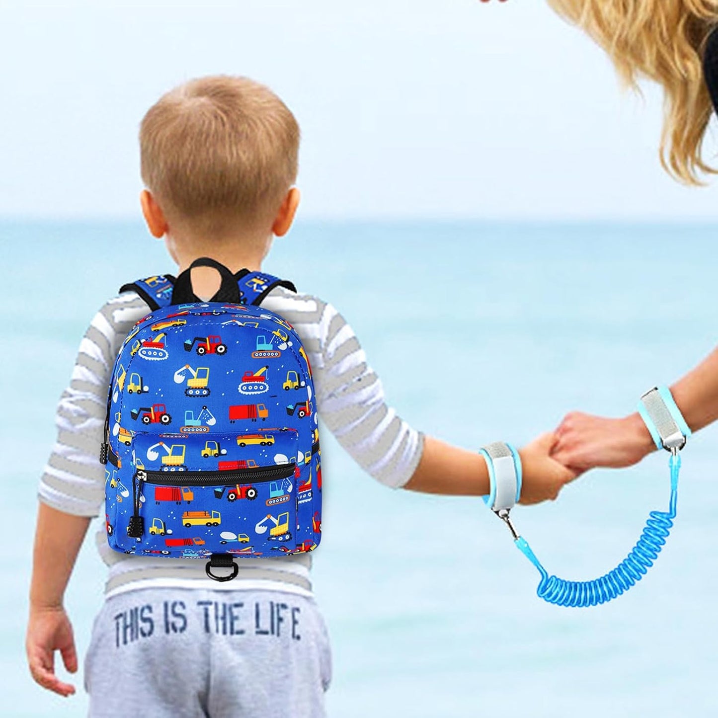 Accmor Toddler Backpack Leash with Anti Lost Wrist Link, Cute Mini Child Walking Harnesses Keep Kids Close Back Pack Rope Tether Rein for Baby Boys (Pink/Unicorn)