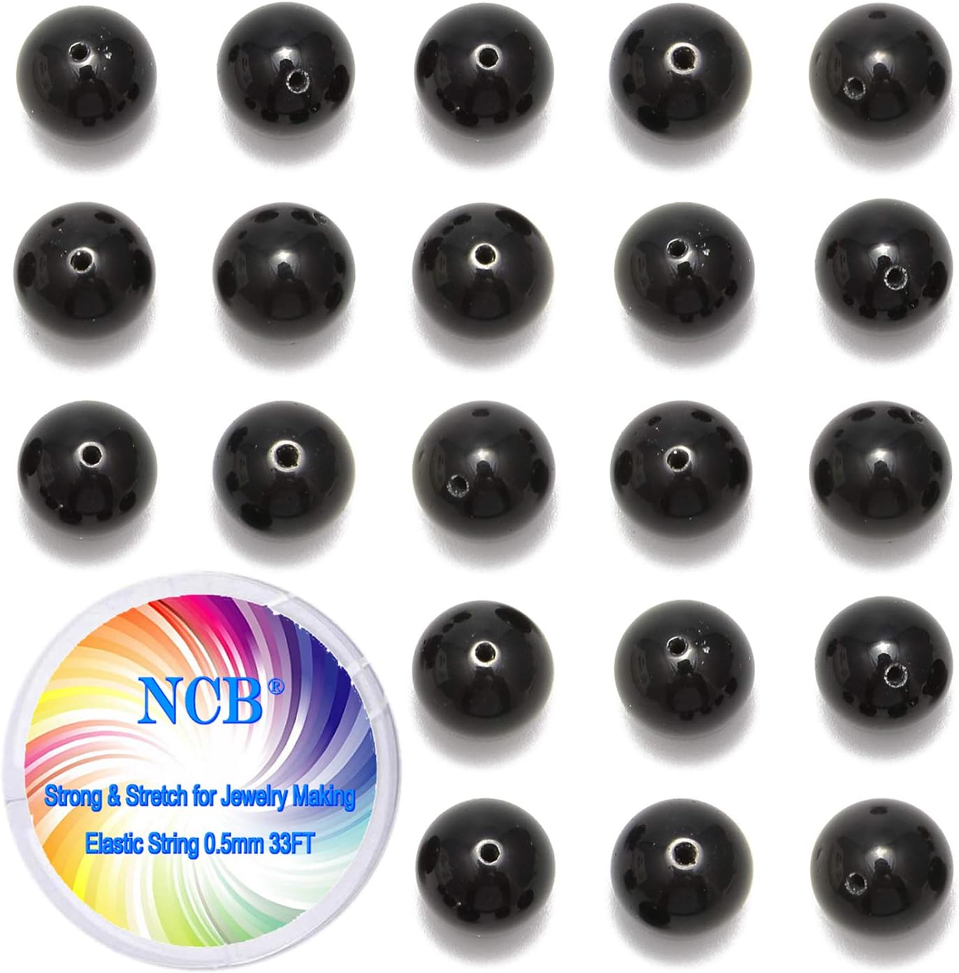 NCB 100pcs Original Natural Stone Beads Gemstone Round Loose Beads 6mm 8mm 10mm (Blue Aventurine, 6mm 100Beads) - Colors A