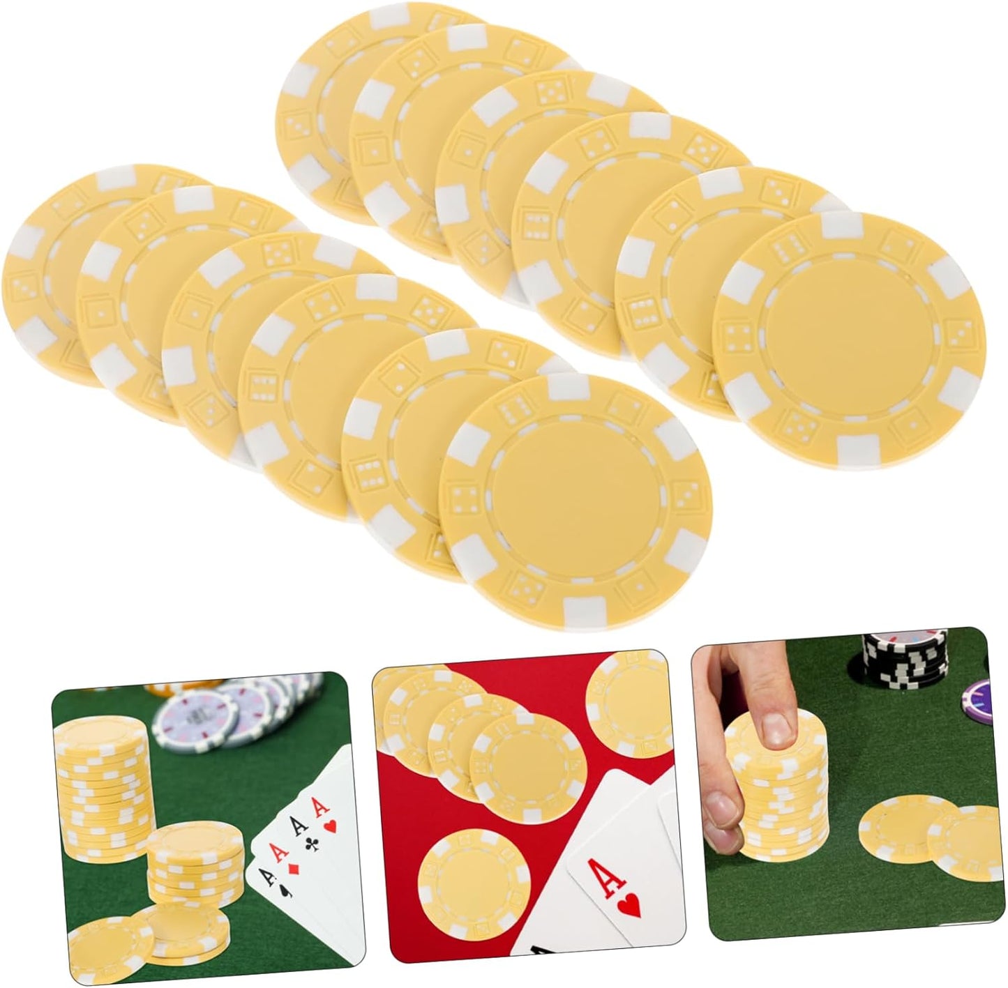 50Pcs Plastic Gaming Chips for Poker Counting Chips for Math Learning and Games Portable Entertainment Tokens for Family and Friends Gatherings