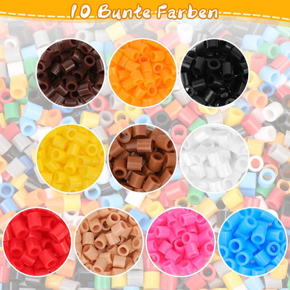 Homgaty 10MM Fuse Beads Kit,1000 PCS XL Iron Melting Beads for Christmas Patterns and Ironing Paper, DIY Art Craft Iron Bead,Crafts Set for Adult