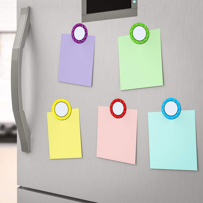 Outus 40 Pcs Numbers Magnetic Accents 2 Inch Round Whiteboard Magnets Writable Circle Blank Magnets for Office School Christmas Stocking Stuffers Gifts, 8 Colors(Color Set 1)