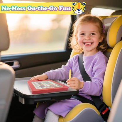 2 in 1 Double-Sided Magnetic Drawing Board for Kids, Magnetic Color Number Maze, Fine Motor Skills Toys, Road Trip Car Activities for Boys Girls 3 4 5 Years Old