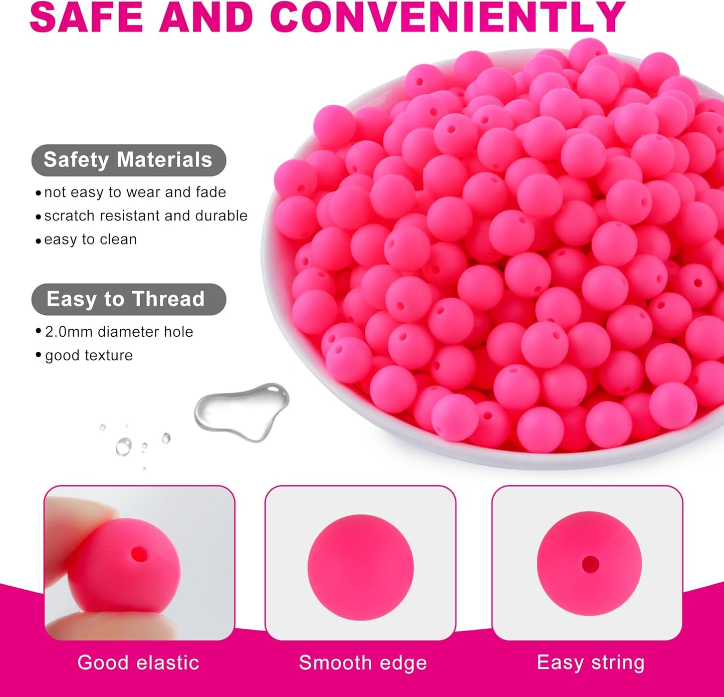 65Pcs 19mm Silicone Beads for Keychain Making Bracelet Necklace, Bulk Round Silicone Beads for Pens（Christmas Green） - Colors B
