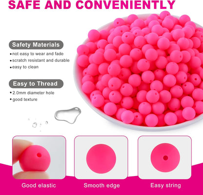 65Pcs 19mm Silicone Beads for Keychain Making Bracelet Necklace, Bulk Round Silicone Beads for Pens（Christmas Green） - Colors B
