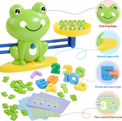 BAKAM Penguin Balance Scale Number Counting Blocks Games for Kids Ages 3-5, Montessori Math Games for Kids 5-7, Preschool Kindergarten Learning Activities, STEM Educational Toys for 3+ Year Old