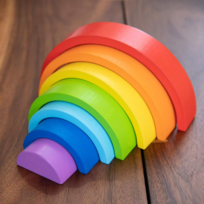 Fat Brain Toys FBT Rainbow Stacker - Rainbow Arches Stack and Play Baby Toys & Gifts for Ages 2 to 3
