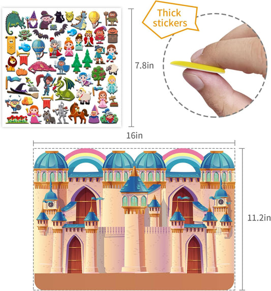 Kalysky 12 Set Reusable Sticker Books for Toddlers 2-4 1-3, Kids 3D Puffy Sticker Activity Books, Birthday Party Favors Goodie Bags Stuffer