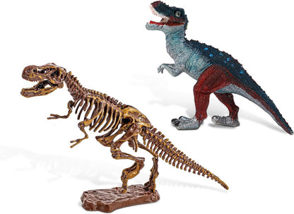 Dinosaur Tyrannosaurus Fossil Dig Kit - 2-in-1 Excavate & Build Set with Tools, Educational STEM Toy Gift for Kids Ages 6+
