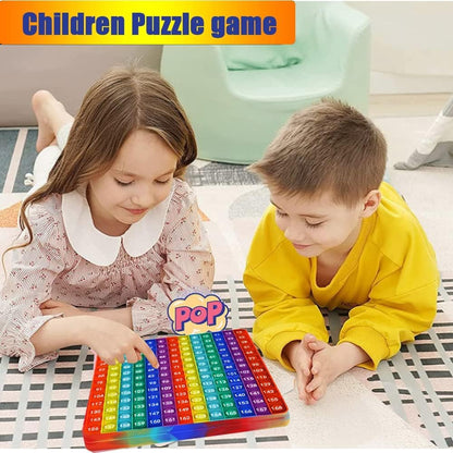 DK-SIMINA Multiplication Tables Games 12x12 Flash Card Toys, POP Create Various Multiplication Formulas for Teachers, Two-Sided Tables