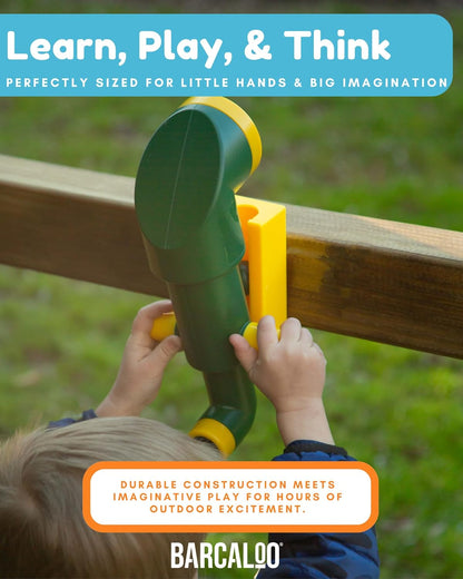 Barcaloo Kids Playset Telescope - Outdoor Backyard Playground Accessories for Kids, Pirate Telescope for Swingset, Jungle Gym, Treehouse, and Playset Accessories