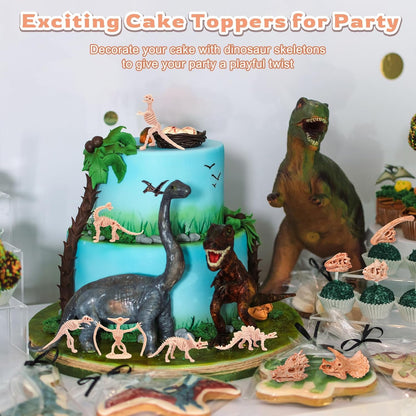 70PCS 3.7 Inch Dinosaur Bone for Sandbox Brown Dinosaur Fossil Skeleton Plastic Skull Dino Dig Toy Kit for Puzzle Game Sensory Bin Birthday Party Dino Scavenger Hunt Science Class Prize Cupcake