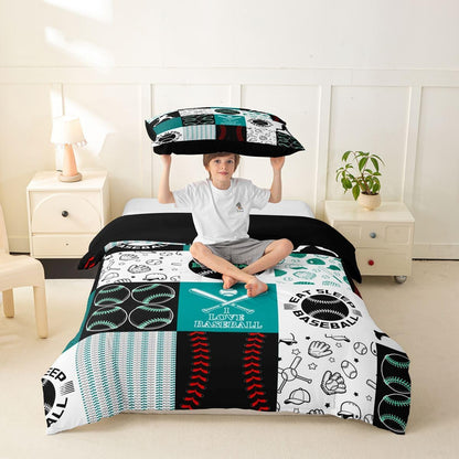 Drum Kit Duvet Cover,Kids Musical Instruments Bedding Set,Rock Music Comforter Cover for Boys Girls Room Decor,Neon Lighting Lightweight Bedspread Cover Twin Size with 1 Pillow Case(No Comforter)