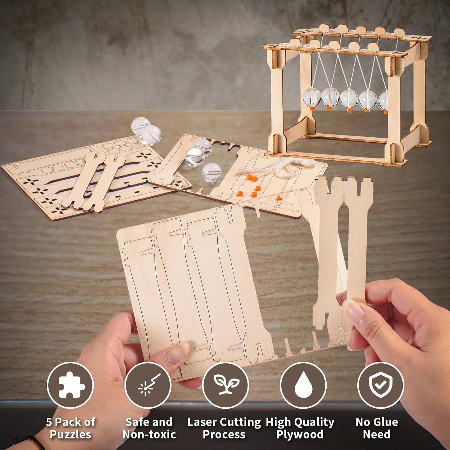STEM Science Kits for Kids Ages 8-12 8-10, Wood Building Crafts Kits for Boys, STEM Toys for Ages 8-13 9 10 11 Year Old Gifts, Kids Science Engineering Experiment Projects, 3D Wooden Puzzles 10-12