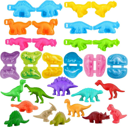 Unleash Creativity with 6 Unique Dino Molds Dough Toys Dough Accessories Set.Ideal as a Gift for Kids Aged 3-4-8 Years
