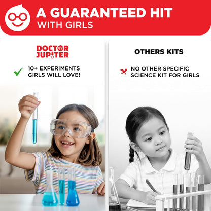 Doctor Jupiter Preschool Science Kit for Kids Ages 3-5 | Toddler Learning Activities, Birthday Gift Ideas for 3-4-5 Year Old Girls | Learning & Educational Toy STEM Kit with 100+ Experiments