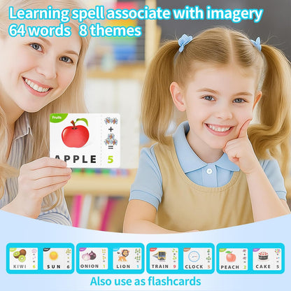 Matching Letter Games for Kids Ages 4-8,Learning & Education Toys for Preschool Boys Girls Spelling/Reading/Math Learning/Word Recognition,Birthday Gifts Educational Toys for Kindergarten Kids, Purple