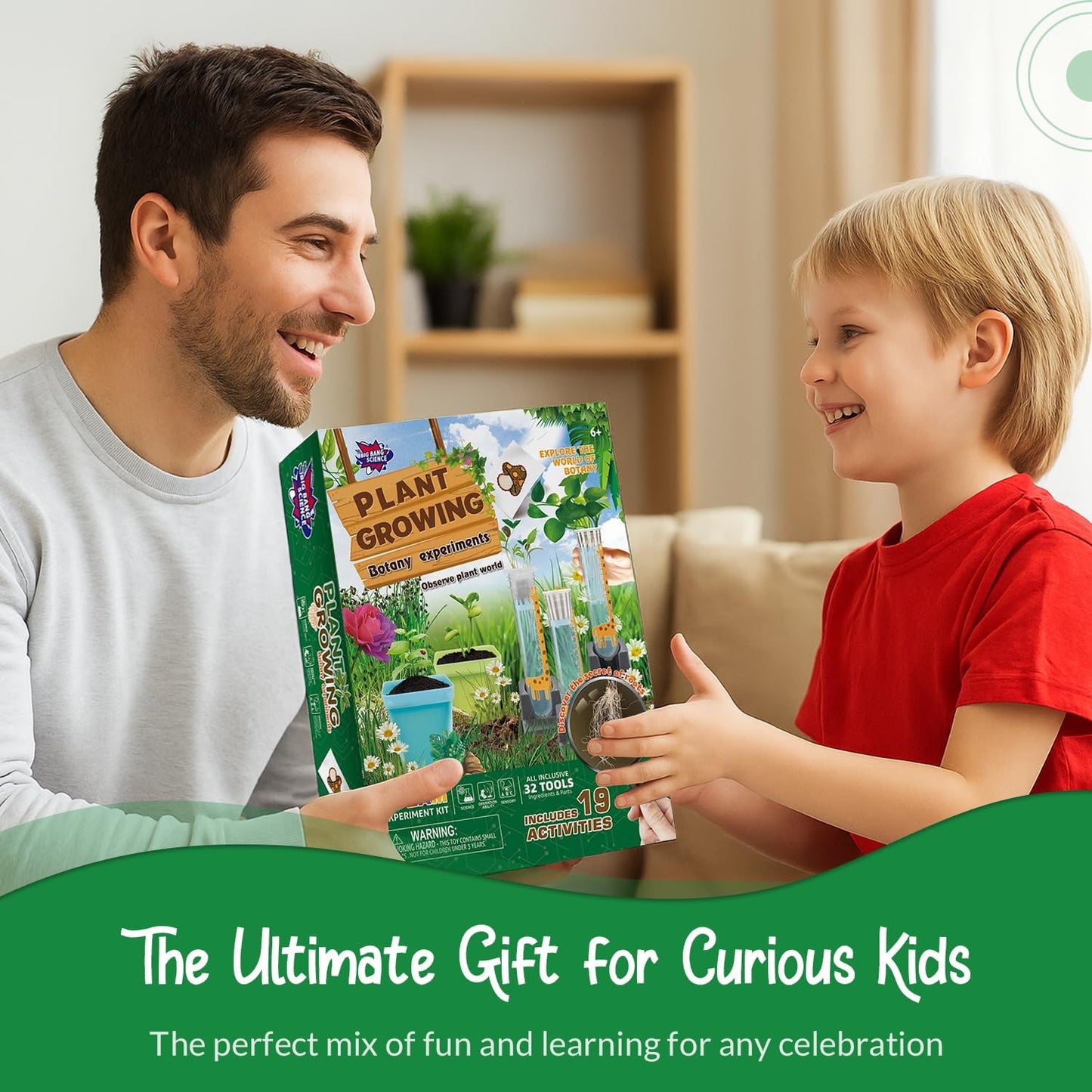 Plant Growing Science Kit for Kids - 19 Botany Experiments with Hydroponic Growing, Root Science & Transpiration - STEM Gardening Gift for Boys & Girls - Birthday Gift Ages 8, 9, 10, 11, 12