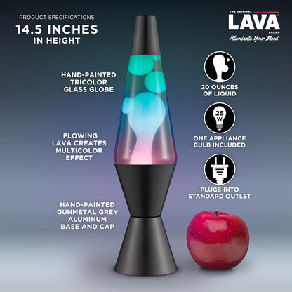 The Original Lava® Lamp - 14.5" Techno Chrome - Classic Liquid Motion Lamp - Pink Lava and Blue Liquid - Item #2097 (Amazon Exclusive)