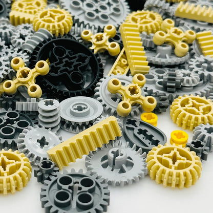 Miutrue Technical Parts Wheels Gears Building Blocks Accessories Pieces kit Construction Toys Set for Kids 6yrs+ Compatible with Major Brands